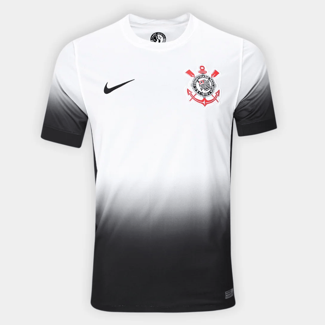 Camisa Corinthians I 24/25 s/n° Torcedor Nike Masculina - Branco+Preto