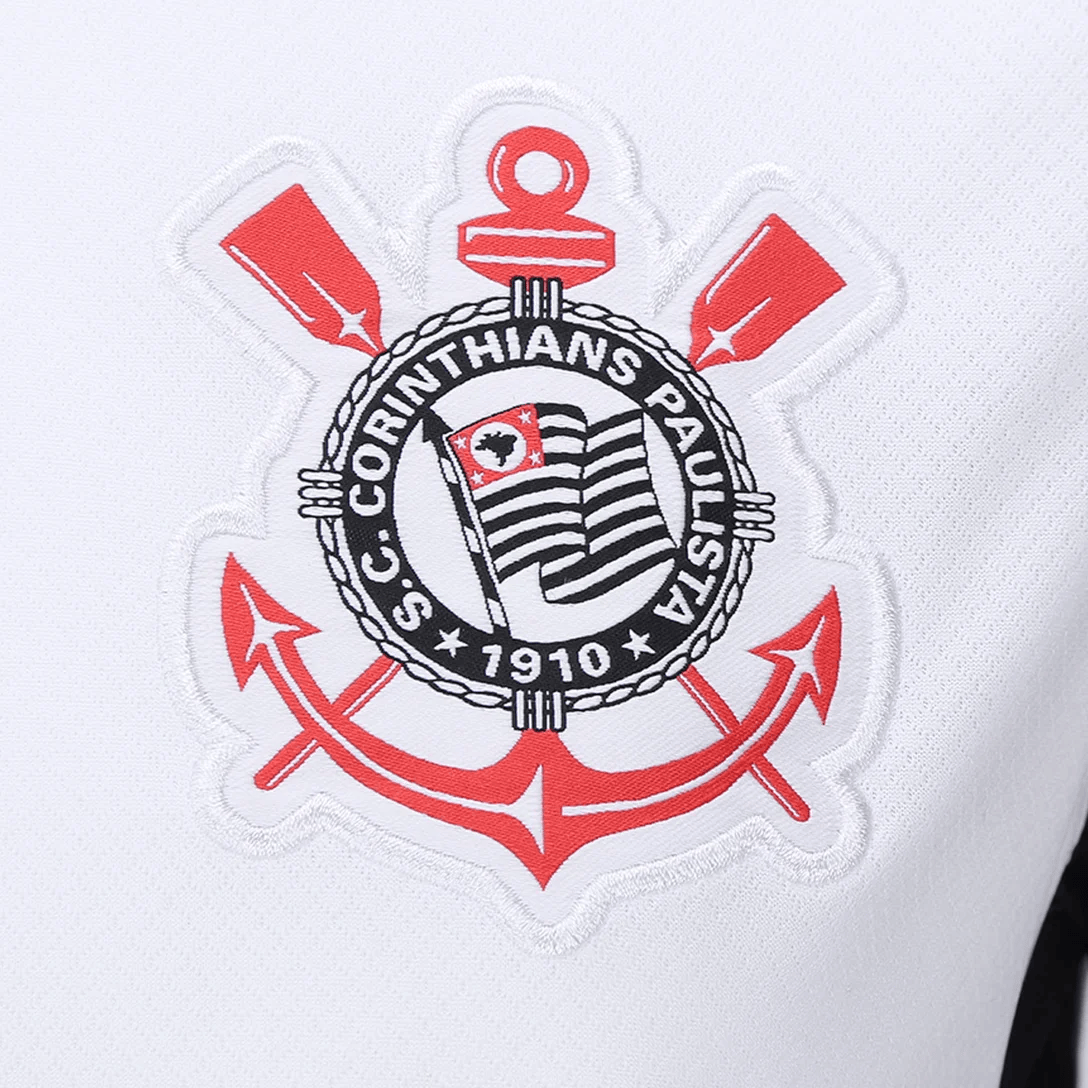 Camisa Corinthians I 24/25 s/n° Torcedor Nike Feminina - Branco+Preto