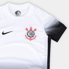 Camisa Corinthians I 24/25 s/n° Torcedor Nike Feminina - Branco+Preto