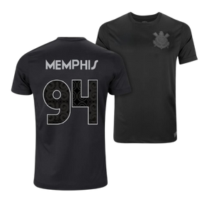 Camisa Corinthians II 24/25 - Memphis Depay 94 - Masculino - Preta