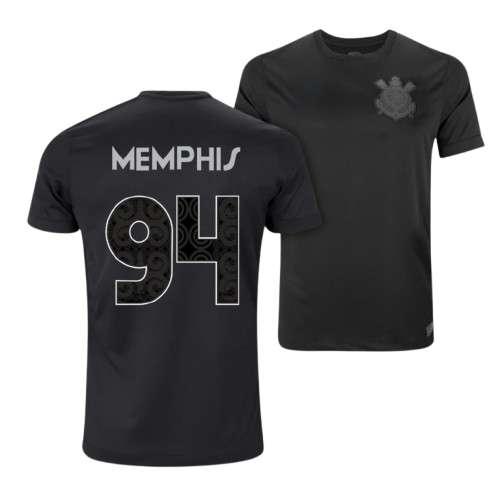 Camisa Corinthians II 24/25 - Memphis Depay 94 - Masculino - Preta